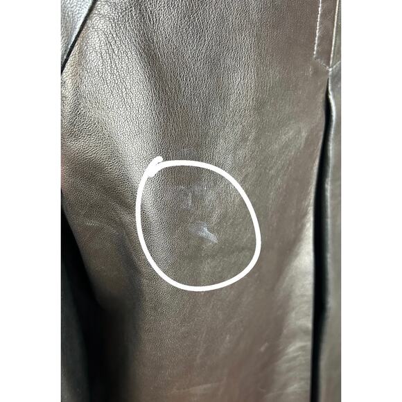 Rivorossi Genuine Leather Wide Sleeve Two Tone Jacket - Picture 7 of 11